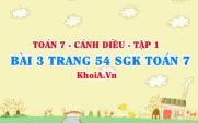Bài 3 trang 54 SGK Toán 7 tập 1 Cánh Diều